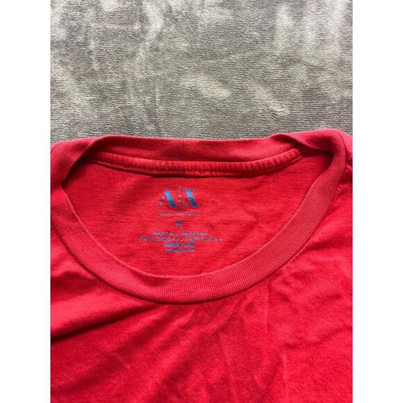 Armani Exchange Red Blue Print Short‎ Sleeve T-Shirt Size Medium - Picture 4 of 5